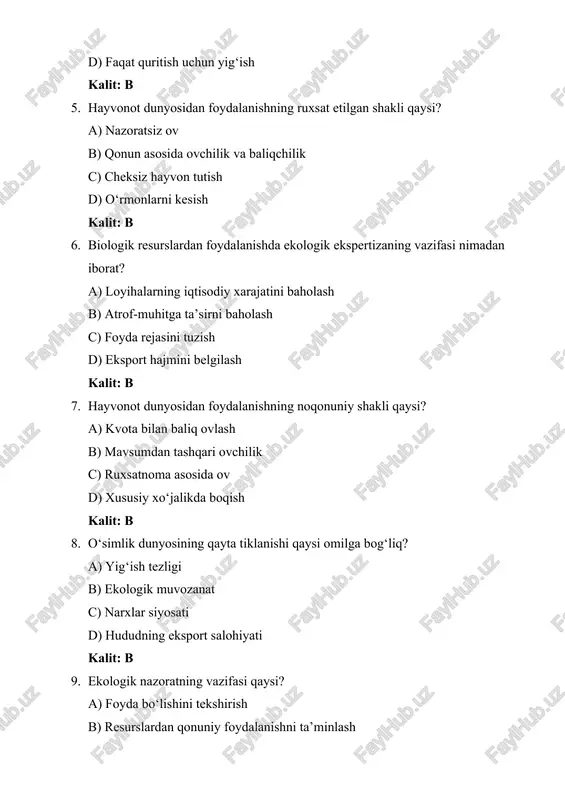 o‘simlik va hayvonot dunyosini oyektlaridan foydalanish - Page 4