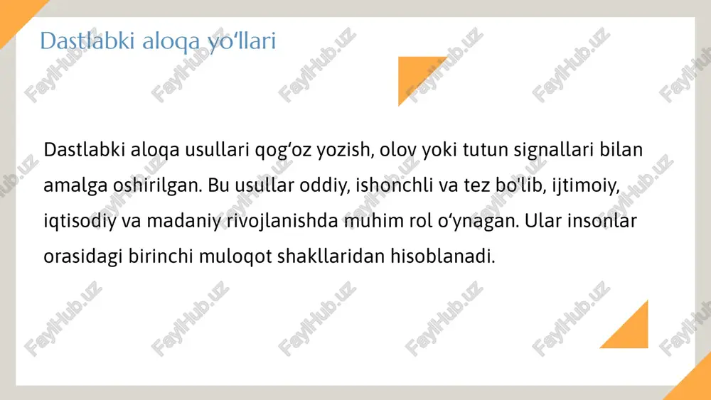shtirishda muhim. bu ma'lumotlarni tahlil qilish va qaror qabul qilishni tezlashtiradi. xulosa va istiqbollar aloqa texnologiyalarining rivojlanishi va kelajak yangi texnologiyalar, masalan, 5g, sun'iy intellekt va iot, jamiyatda muhim o'zgarishlarga olib kelmoqda. ular iqtisodiyot, ta'lim va sog'liqni saqlash sohalarida yangi imkoniyatlar yaratmoqda. jamiyatga ta'siri va muhimligi aloqa texnologiyalarining rivojlanishi jamiyatdagi axborot oqimini oshirdi, masofadan ishlash imkoniyatlarini kengaytirdi va pandemiya davrida muhim rol o'ynadi. bu, shuningdek, ijtimoiy tengsizlik muammolarini ham ko'rsatdi. kelajak istiqbollari va muammolar kelajakda texnologik xavfsizlik, shaxsiy ma'lumotlar va texnologik tengsizlik muammolari muhim bo'lib qoladi. yangi siyosatlar va innovatsion yondashuvlar bu muammolarni hal qilishda asosiy rol o'ynaydi. rivojlanishning zamonaviy yoʻnalishlari aloqa sohasida zamonaviy rivojlanish texnologik innovatsiyalar va raqamli transformatsiyalar bilan bogʻliq. 5g, sunʼiy intellekt va bulut texnologiyalari keng qoʻllanilmoqda, ular aloqa tezligini va sifatini oshiradi. iot va blokcheyn kabi yangi texnologiyalar xavfsizlikni kuchaytiradi, samaradorlikni oshiradi va xizmatlar kengayadi. bu texnologiyalar kundalik hayot va biznes jarayonlariga ta'sir koʻrsatmoqda. raqamli transformatsiya …