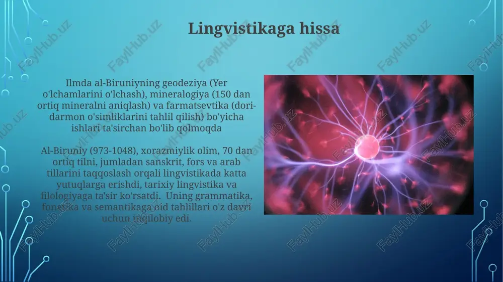 abu rayhon beruniyning ta'lim va fan sohasida qushgan hissasi - Page 4