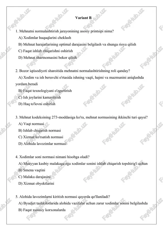 mehnatni normalashtirish tushunchasi va turlari - Page 4
