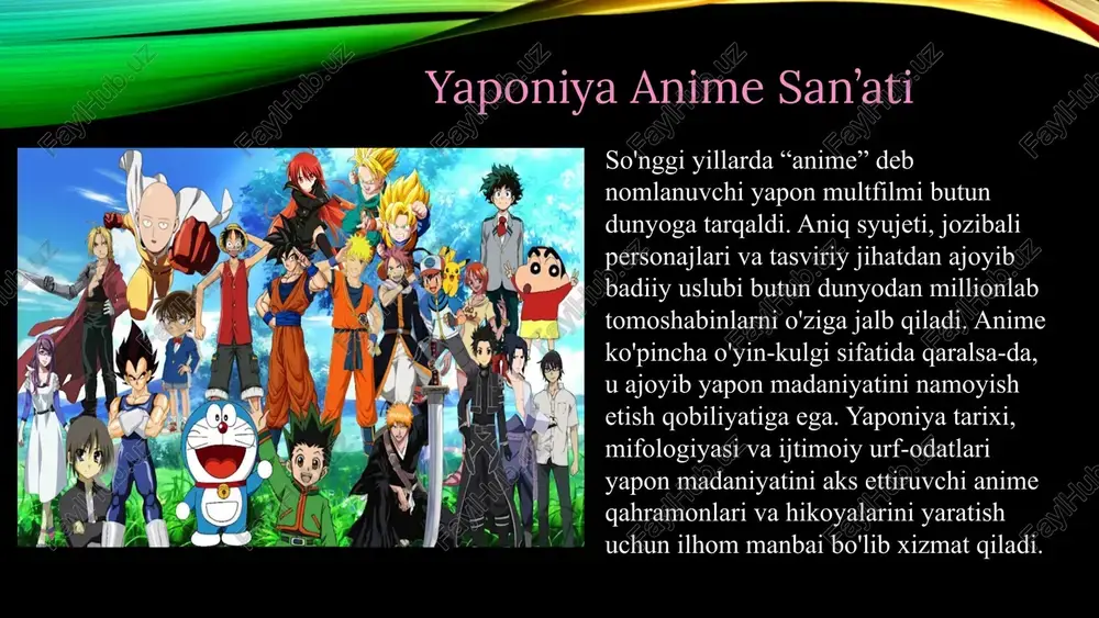 ichiga oladi. kyu-karuizava ginza sayr qilish va yaponiyaning shahar elitasi o'yinlarini tomosha qilish uchun qulay hududdir. 11 xirosima shahri xirosima shahri o'zining fojiali o'tmishiga hurmat va hurmat bilan munosabatda bo'ladi, lekin u haqida to'xtalmaydi. shahar juda ko'p qiziqarli narsalarga to'la. xirosima o'zining mustahkam ovqatlanish madaniyati bilan mashhur. mahalliy ixtisosliklardan biri okonomiyaki. mazali krep yaponiya bo'ylab turli mintaqaviy burilishlar bilan mashhur. xirosima versiyasi cho'chqa go'shti va karam bilan qatlamlangan noodle asosida pishiriladi, shuning uchun u bir yoki ikkita sovuq pivo bilan yaxshi tushadi. istiridye ham mahalliy noziklik bo'lib, xom va pishirilgan turli xil usullarda, shu jumladan kaltaklangan va chuqur qovurilgan holda xizmat qiladi. xirosimada istiridye yetishtirish 16-asrga borib taqaladi. 12 yaponiya suv yo'llari suv yo'llari afzalliklari yaponiya suv yo'llari sayyohlar uchun qulaylik, tabiat manzaralariga boy, an'anaviy qayiqlar qatnovlarini kuzatish imkoni kanallarda sayr qilish zarbob-zarbob qayiq sayrini amalga oshirish, shahar ko'riklarini kuzatish, tarixiy obidalarga yaqinlashish imkonini beradi daryo va ko'llar tabiat manzaralarini …
