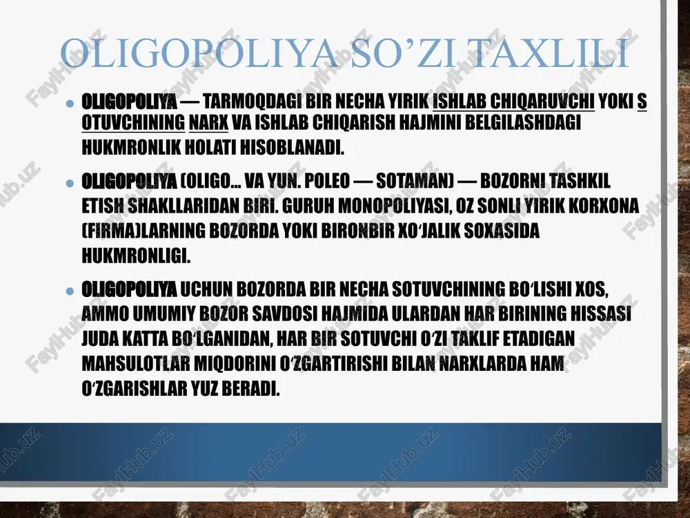 monopol yoki oligopol korxonalarning tovarlarini o‘rganish, narxlarini tahlil qilish - Page 4