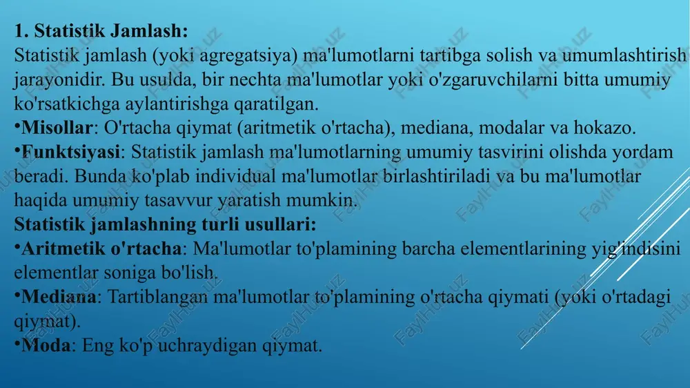 statistik jamlash va guruhlash - Page 4