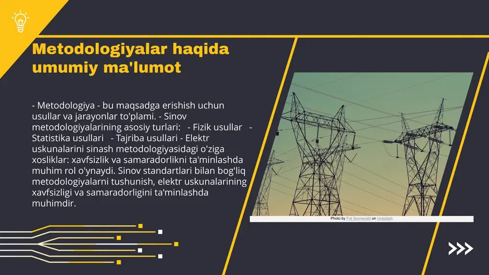 kamaytirish strategiyalari sinov natijalarini xavfsizlik jihatidan baholash sinov natijalarini xavfsizlik nuqtai nazaridan baholash usullari, asosan, tajribalar va o‘lchovlar asosida amalga oshiriladi. xavfsizlikni baholashda multimetrlar, izolyatsiya o‘lchagichlar va boshqa xavfsizlik asboblari muhim ahamiyatga ega. natijalarni hujjatlashtirish va tahlil qilish jarayoni, natijalarni qog‘ozga tushirish va ularga tahlil berish orqali amalga oshiriladi. bu jarayon kelajakda xavfsizlik talablarini takomillashtirishga yordam beradi. photo by getty images on unsplash kelajakda xavfsizlik talablarini rivojlantirish xavfsizlik talablarini yaxshilash va rivojlantirish uchun zamonaviy strategiyalar ishlab chiqish zarur. bu talablar elektr uskunalarini sinash jarayonida muhim ahamiyatga ega. xavfsizlik sohasidagi innovatsiyalar va yangi texnologiyalarni qoʻllash muhimdir. uskunalar xavfsizligini taʼminlash uchun zamonaviy yechimlar kerak. o'zbekistonda xavfsizlik talablarini rivojlantirish istiqbollari xalqaro standartlar bilan mos kelishi zarur. bu, o'z navbatida, sanoat va texnologik taraqqiyotga yordam beradi. xavfsizlik talablarining rivojlanishi sanoat va texnologik taraqqiyot bilan birga yurishi muhim. bu, o'z navbatida, elektr uskunalarining samaradorligini oshiradi. baholash mezonlari quyidagi asosiy xususiyatlarni o'z ichiga oladi: aniqlik, ishonchlilik, …