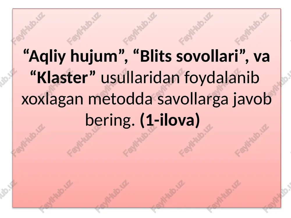 bilan hisoblashib amalga oshiradi; -ishlab chiqarishni boshqarishga xodimlarni jalb qiladi, ularning bildirgan fikriga quloq soladi, ular bilan maslahatlashadi, ijobiy tomonlarini inobatga oladi; barcha bilan barobar va samimiy munosabatda bo`ladi, ustunligini bildirmaydi; -buyruq berish yo`li bilan emas, balki ishontirish uslubida ish tutadi; -bo`ysunuvchilarning shaxsiy tashabbusini, ijodiy faoliyatini rivojlantiradi va jamoada o`rtoqlik va ishchan muhitni yaratadi. 3-reja. rahbar fazilatlari va madaniyati. fazilat – bu ijobiy xislat, yaxshi sifat yoki xususiyatdir. kishilarda fazilatlarning turlicha bo`lishi hamda xulq-atvorlar insonning badanida aylanib yuradigan suyuq moddalarga ko`p jihatdan bog’liq ekanligi tajribada kuzatilgan. xx asrning 20-yillarining boshlarida shvetsariyalik psixiatr k.g.yung shaxsning psixologik xususiyatlarini “ekstraversiya” va “introversiya” tushunchalari orqali ta`riflab berishni taklif etadi. “ekstraversiya” (extra-tashqari) shaxsning shunday psixologik xususiyatlarini ko`rsatib beradiki, bunda shaxs o`zining qiziqishlarini tashqi omilga, tashqi ob’yektlarga qaratadi, ba`zan buni o`zining qiziqishlari hisobiga, shaxsiy ahamiyatini pasaytirish hisobiga amalga oshiradi. ekstravertlarga xulq-atvorining ta`sirchanligi, imo-ishoralardagi faollik, samimiylik tashabbus ko`rsatish, ijtimoiy ko`nikuvchanlik, ichki olamning ochiqligi xos bo`ladi. “introversiya” (intro …