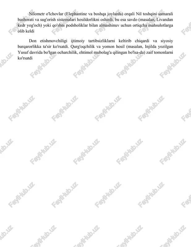 ijtimoiy tartibsizliklarni keltirib chiqardi va siyosiy barqarorlikka ta'sir ko'rsatdi. qurg'oqchilik va yomon hosil (masalan, injilda yozilgan yusuf davrida bo'lgan ocharchilik, ehtimol mubolag'a qilingan bo'lsa-da) zaif tomonlarni ko'rsatdi xulosa qadimgi iqtisodiy fikrlar, zamonaviy rasmiylashtirishdan mahrum bo'lsa-da, muhim asos yaratdi. mehnat, qiymat va savdo haqidagi g'oyalar, turli sivilizatsiyalarda farq qilsa-da, keyingi iqtisodiy nazariyalar va amaliyotlarga chuqur ta'sir ko'rsatdi. ularning ta'siri bugun ham sezilib turibdi. foydalanilgan adabiyotlar finley, hopkins, scheidel, morris, rostovtzeff, andreau, spengler, salmon, temin, wood asarlari qadimgi iqtisodiyot tarixiga oid.