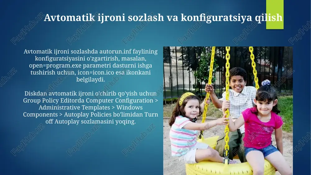 inishni moslashtiradi va foydalanuvchi tajribasini yaxshilaydi. maxsus sozlash orqali, siz open=programma.exe buyrug'i bilan muayyan dasturni avtomatik ravishda ishga tushirishingiz mumkin, bu esa fayllarni qayta ishlashning 1 yoki 2 qadamini soddalashtiradi. avtomatik ijro: kompaniyada qo'llash tajribasi bizning kompaniyamizda avtomatik ijro dasturidan foydalanish jarayonida 200 dan ortiq ishchi stantsiyalarida dasturlarni avtomatik yangilash imkoniyatini yaratdik. o'rnatish paketlarini avtomatik tarqatish orqali, dasturlarni qo'lda o'rnatish xarajatlarini 30% ga kamaytirdik va it bo'limi xodimlarining vaqtini tejadik. avtomatik ijro: yangi tendentsiyalar automatik ijroda sun'iy intellekt (ai) integratsiyasi kuchaymoqda, bu esa 2.0 versiyasidagi dasturlarga foydalanuvchi xatti-harakatlarini avtomatik tahlil qilish imkonini beradi. webassembly (wasm) texnologiyasi 1.5 talqini bilan avtomatik ijro dasturlarida brauzerga asoslangan ilovalar samaradorligini 30 foizga oshiradi. avtomatik ijro dasturining kelajagi avtomatik ijro kelajagi 5g va undan yuqori tezlikdagi aloqalar bilan bog'liq bo'lib, bu dasturlarga bulutga asoslangan resurslardan foydalanish imkoniyatini beradi. sun'iy intellekt (si) avtomatik ijro dasturlarining kelajagida muhim rol o'ynaydi, jarayonlarni avtomatlashtirish, ma'lumotlarni tahlil qilish va 99% …