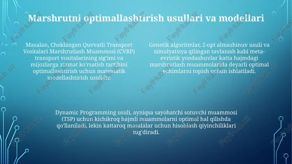 avtotransportlogistikasidayoʻnalishlarnioptimallashtirish - Page 4