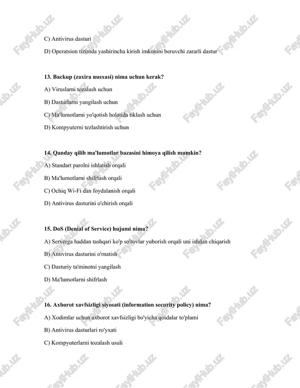 axborot va ma'lumotlarni himoyalash vositalari - Page 4