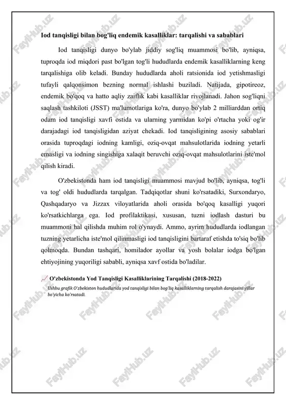 sini o'lchash qo'llaniladi. sink tanqisligi: o'sish, immunitet va reproduktiv funktsiyalar sink organizmda ko'plab fermentativ reaktsiyalarda ishtirok etadi va o'sish, rivojlanish, immunitet va reproduktiv funktsiyalarni ta'minlashda muhim rol o'ynaydi. sink tanqisligi bolalarda o'sishning sekinlashishiga, immunitetning zaiflashishiga, diareya va pnevmoniya kabi infeksiyalarga chidamlilikning pasayishiga olib kelishi mumkin. bundan tashqari, sink tanqisligi teri kasalliklari, soch to'kilishi va ta'm sezishning buzilishiga sabab bo'lishi mumkin. sink tanqisligi, ayniqsa, rivojlanayotgan mamlakatlarda keng tarqalgan bo'lib, asosiy sabablari orasida oziq-ovqat ratsionida sinkka boy mahsulotlarning yetishmasligi va sinkning so'rilishiga xalaqit beruvchi oziq-ovqat mahsulotlarini iste'mol qilish kiradi. sink tanqisligining oldini olish uchun sinkka boy oziq-ovqat mahsulotlarini iste'mol qilish, masalan, go'sht, dengiz mahsulotlari, dukkakli ekinlar va yong'oqlar tavsiya etiladi. sink qo'shimchalarini qabul qilish ham mumkin, ayniqsa, sink tanqisligi aniqlangan shaxslarga tavsiya etiladi. biroq, sink qo'shimchalarini faqat shifokor tavsiyasi bilan iste'mol qilish kerak, chunki yuqori dozalarda sinkning iste'moli mis so'rilishiga xalaqit berishi va boshqa salbiy oqibatlarga olib kelishi mumkin. jsst ma'lumotlariga ko'ra, …