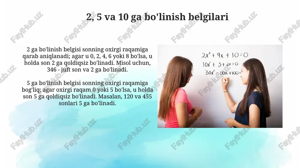 bo'linish qoidalari va qoldiqli bo'lish - Page 4