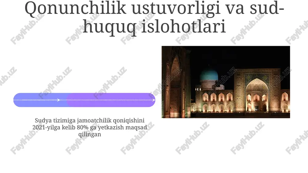 nuvchi) va erta bolalik rivojlanishi dasturlarini kengaytirish (2 mln.dan ortiq bola) 12 viloyatda amalga oshirildi sales 1st qtr 2nd qtr 100 0 sales 1st qtr 2nd qtr 100 0 ta'lim tizimini isloh qilish baholash islohotlari matematikadan, oʻzbek va rus tillaridan yiliga 1,5 million oʻquvchini qamrab oluvchi standartlashtirilgan testlarni, fargʻona vodiysidagi 200 ta umumtaʼlim maktabida kompetensiyaga asoslangan taʼlimni joriy etishni va 2021-yilgi mehnat bozorining talablariga javob beradigan kasb-hunar taʼlimi dasturlarini takomillashtirishni oʻz ichiga oldi. o'zbekistonning 2017-2021 yillardagi harakatlar strategiyasi ta'lim islohotini ustuvor qilib, 12 ta viloyatda 95% boshlang'ich maktabga qamrov va o'qituvchilar malakasini oshirishga qaratilgan bo'lib, savodxonlik darajasini 99% dan oshirdi va taxminan 6,5 million o'quvchini qamrab oldi. iqtisodiyotni modernizatsiya qilish 7%lik yillik yaim o'sishi, qashshoqlikni 25%ga kamaytirish va sanoat mahsulotini 50%ga oshirish (avtomobilsozlik va turizm kabi asosiy tarmoqlarga qaratilgan) maqsad qilib qo'yildi 150 dan ortiq davlat dasturi va loyihalari amalga oshirildi, inson kapitalini rivojlantirishga (20 000 dan ortiq mutaxassis tayyorlandi) …