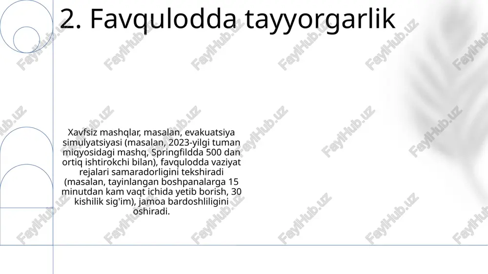 an keyin mushaklarni tiklash va o'sishini qo'llab-quvvatlaydi (masalan, 30 daqiqalik hiit). sog'lom yog'lar (20-30%) uzoq muddatli energiya beradi va gormon ishlab chiqarilishini qo'llab-quvvatlaydi 12. suv va oziqlanish e'tiboringiz uchun rahmat @taqdimot_robot image1.png image2.png image3.png image4.png image5.png image6.png image7.png image8.png image9.png image10.png image11.png image12.png image13.png