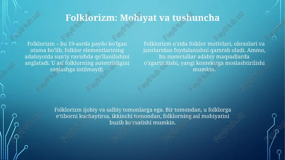 folklor va adabiyot: o'zaro ta'sir va bog'liqlik - Page 4