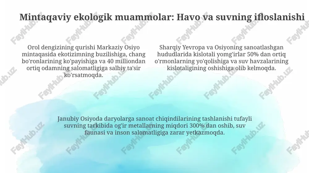 global, mintaqaviy va mahalliy ekologik muammolar - Page 4