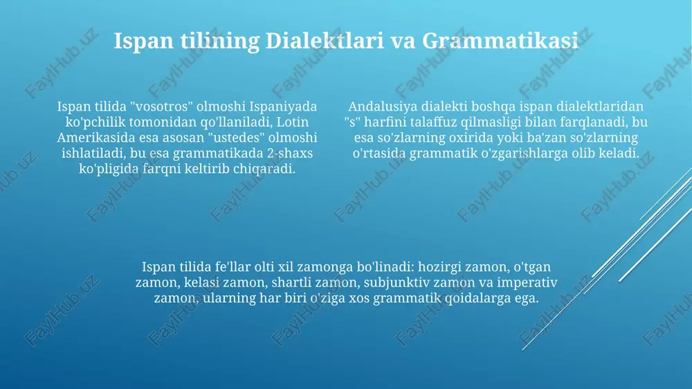 ispan tili: tarix, geografiya va dialektlar - Page 4