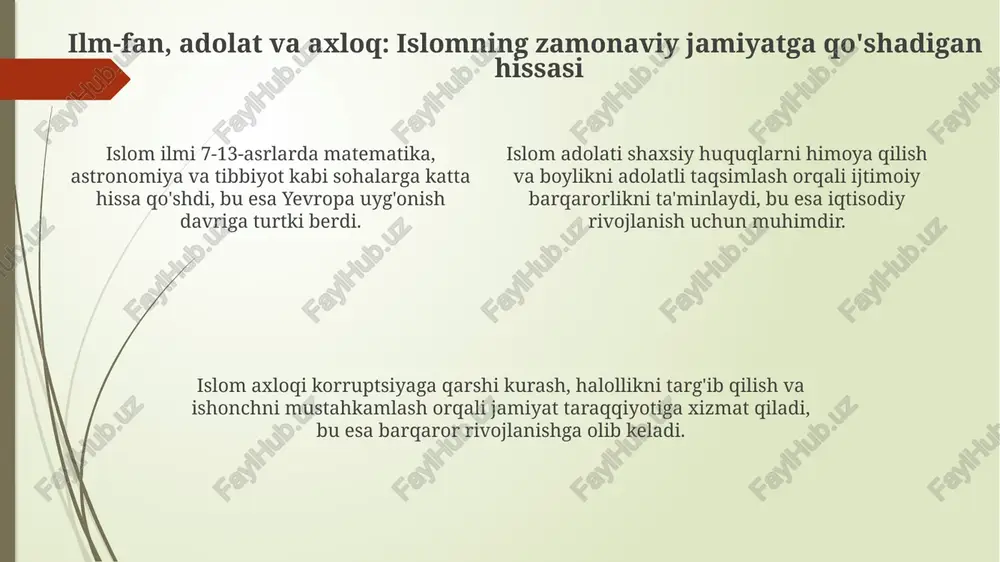 islom qadriyatlari va ma'rifatining asosiy mohiyati - Page 4