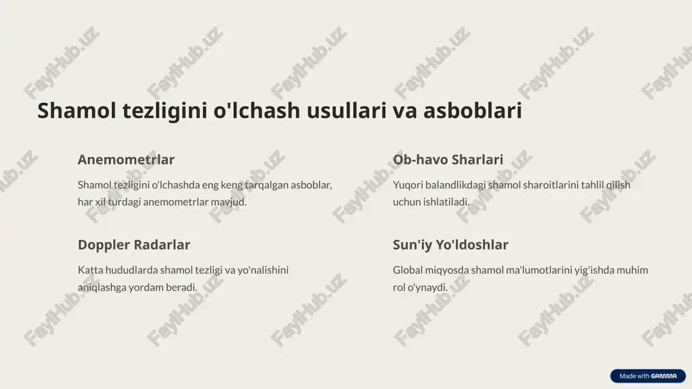 shamol tezligi xususiyatlarini aniqlovchi tadqiqot - Page 4