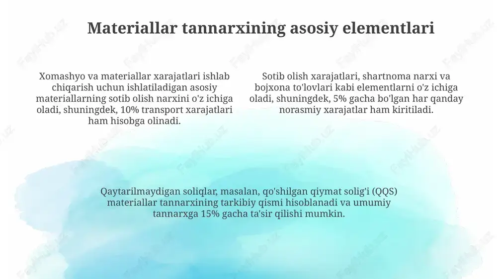 materiallarning tannarxini hisoblash va ularni baholash tartibi - Page 4