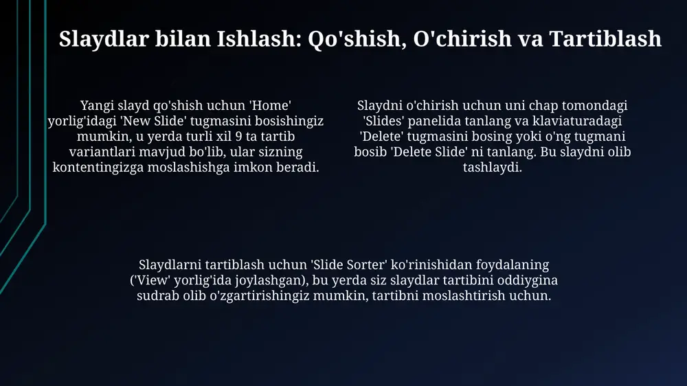 microsoft power pointdasturibilanishlashasoslari - Page 4