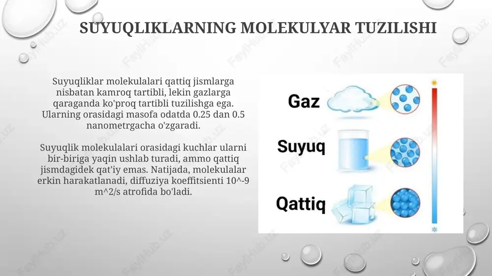 moddaning agregat holati va suyuqliklarning molekulyar tuzilishi - Page 4