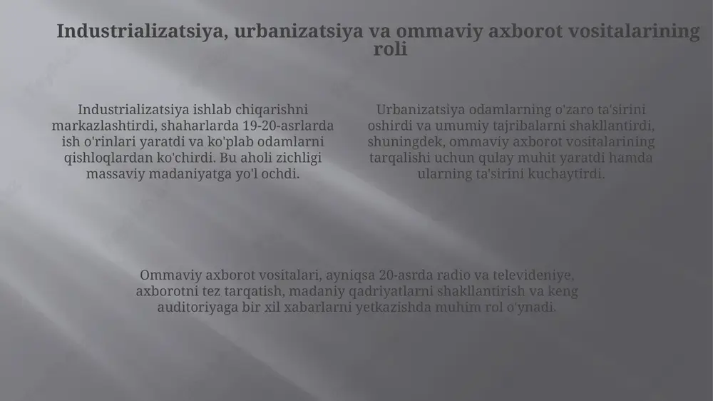 ommaviy madaniyatning shakllanish tarixi va turlari - Page 4