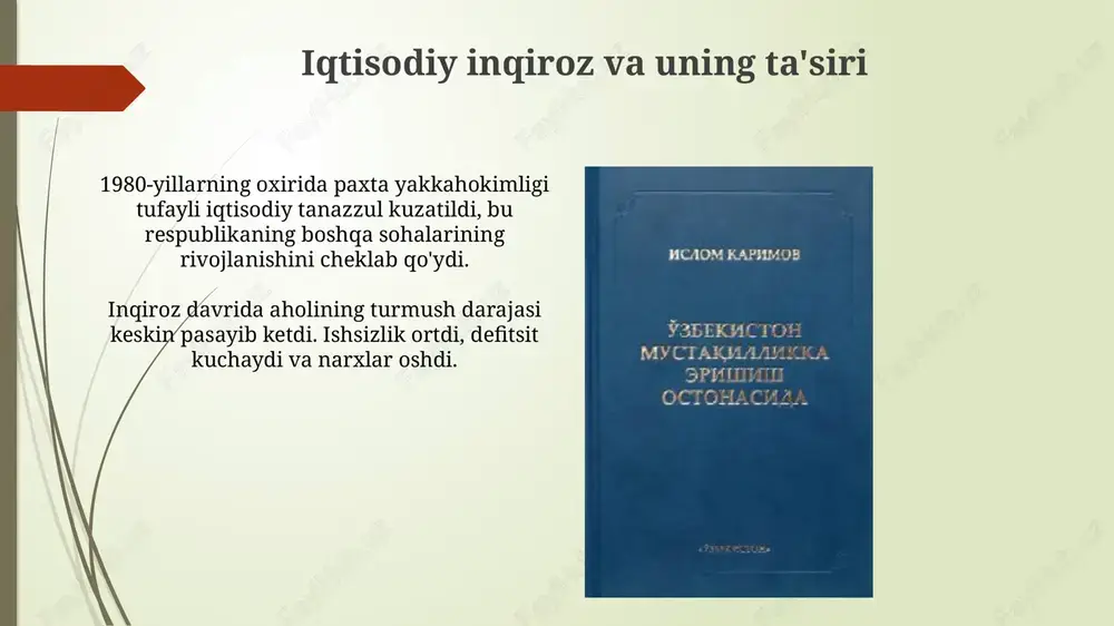 o'zbekiston mustaqillikka erishish arafasida ijtimoiy siyosiy jarayonlar - Page 4