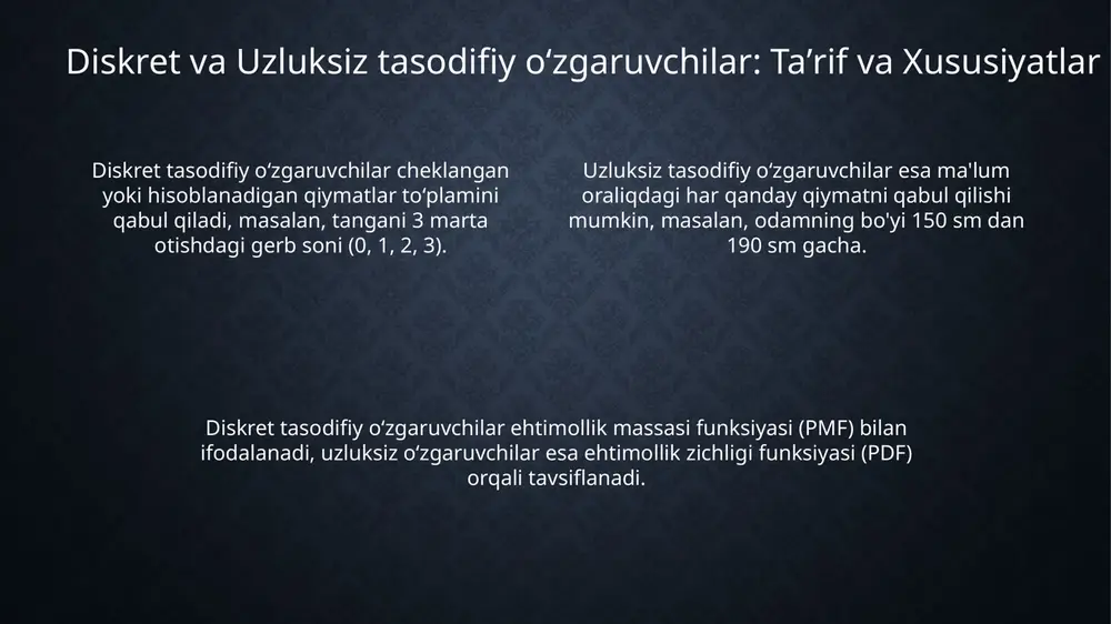 tasodifiy oʻzgaruvchilar va taqsimot funksiyasi - Page 4