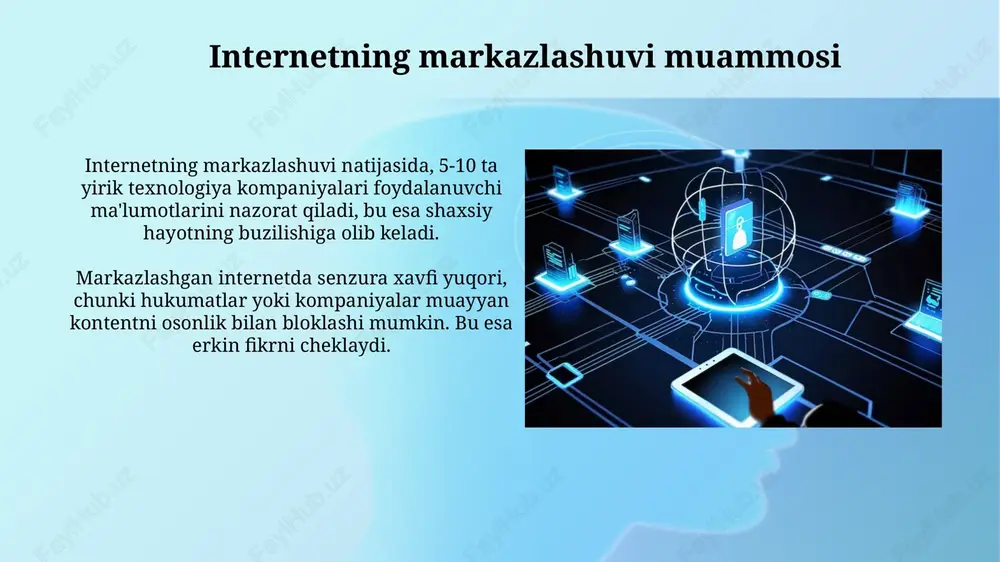 iyasi yordamida internet maʼlumotlari va boshqaruvini foydalanuvchilarga qaytarishni maqsad qiladi. blokcheyn, kriptovalyutalar va nft kabi web3 texnologiyalari shaffoflikni oshiradi, vositachilarni kamaytiradi va foydalanuvchilarga oʻz maʼlumotlari ustidan koʻproq nazorat beradi, bu esa muhim afzallik. e'tiboringiz uchun rahmat image2.png image3.jpg image4.jpg image5.jpg image6.jpg image7.jpg image8.jpg image9.jpg image10.jpg image11.jpg image12.jpg image13.jpg image14.jpg image15.jpg image16.jpg image17.jpg image1.png
