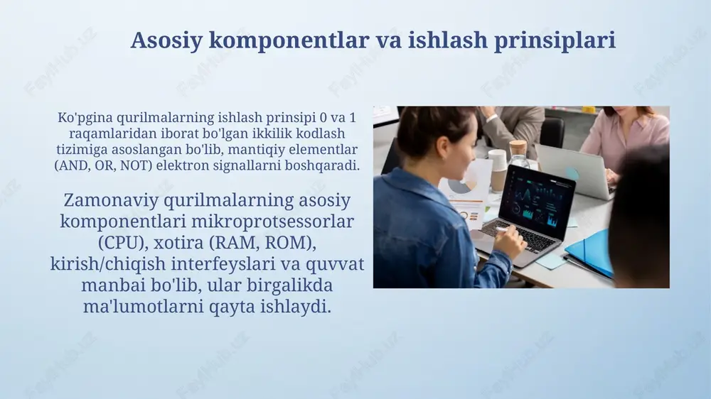 dellashtirish tizim xatti-harakatlarini o'rganishga imkon beradi, masalan, elektron sxemalar, ularning 0 dan 100 mgts gacha bo'lgan chastota diapazonidagi xususiyatlarini analiz qilish. modellashtirishning monte-karlo usuli 10000 ta simulyatsiyani o'tkazish orqali turli xatolik ehtimolliklarini baholashda qo'llaniladi va xavfsizlik parametrlarini aniqlashga yordam beradi. xulosa va tavsiyalar zamonaviy qurilmalarni tahlil qilish jarayonida 5g texnologiyasi, sun'iy intellekt algoritmlari va energiya samaradorligini oshirish bo'yicha takomillashtirishlar ustuvor ahamiyatga ega. qurilmalarning ishonchliligi va xavfsizligini ta'minlash uchun iso 9001 standartlariga muvofiq sertifikatlashtirish va muntazam texnik xizmat ko'rsatish tizimini joriy etish zarur. e'tiboringiz uchun rahmat image4.png image5.png image6.jpg image7.jpg image8.jpg image9.jpg image10.jpg image11.jpg image12.jpg image13.jpg image14.jpg image15.jpg image16.jpg image17.jpg image18.jpg image19.jpg image20.jpg image1.jpeg
