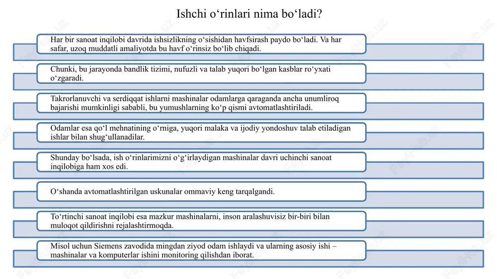 ish hisobiga aholining “passiv tadbirkorligi”ning jadal kengayishi. 7. blokcheyn texnologiyasi va shunga o'xshashlarning umumiy kengayishi. 8. internet kabi muqobil tarmoqlarni rivojlantirish va ularni to‘ldirilgan reallik infratuzilmasiga integratsiyalash. eʼtiboringiz uchun raxmat image1.jpeg image2.png image3.png image4.png image5.png image6.png image7.jpeg image8.png image9.png image10.png image11.png image12.png image13.png image14.png image15.png /docprops/thumbnail.jpeg