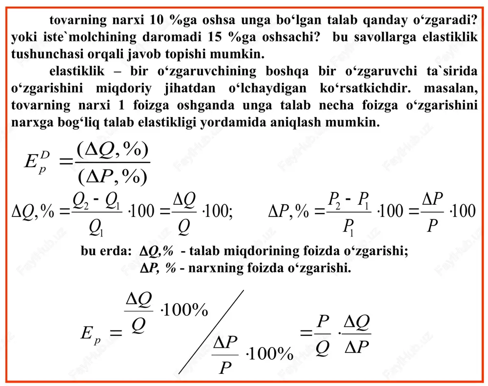 talab va taklif elastikligi - Page 4