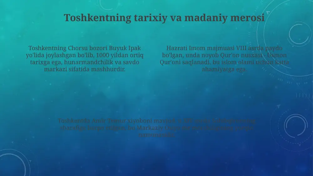 toshkent – islom madaniyati poytaxti - Page 4