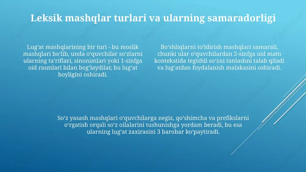 unli va undosh tovushlarni organishda leksik mashqlarni tashkil etish - Page 4