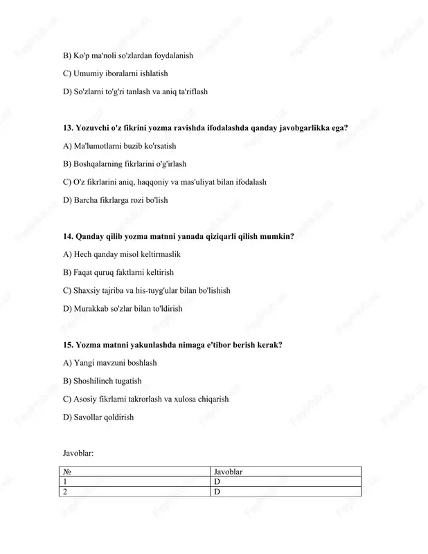 oʻz fikrini yozma ravishda ifodalash - Page 4