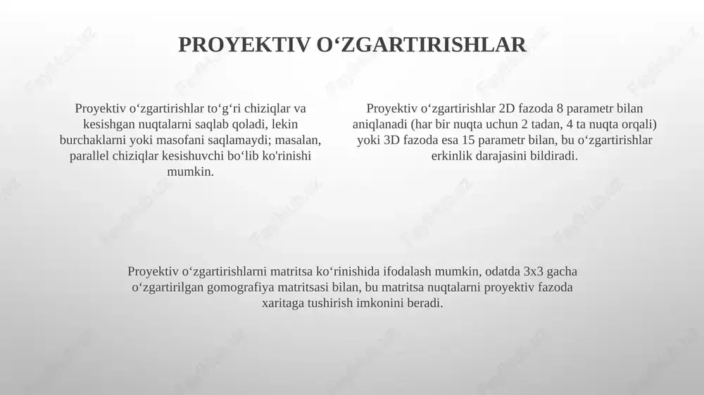 to'rtta nuqtaning murakkab nisbat. proektiv almashtirshlar - Page 4