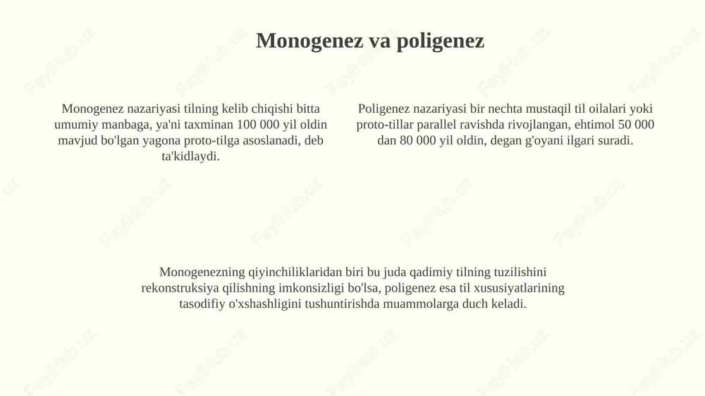 tilning paydo bo’lishi to’g’risidagi asisiy nazariyalar - Page 4