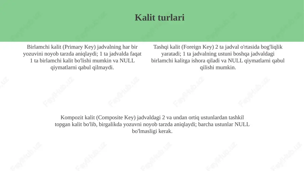 ma'lumotlar bazasida kalitlar - Page 4