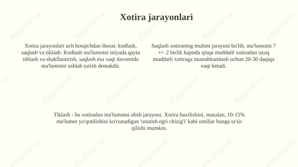 xotira turlari va uning jarayonlari - Page 4