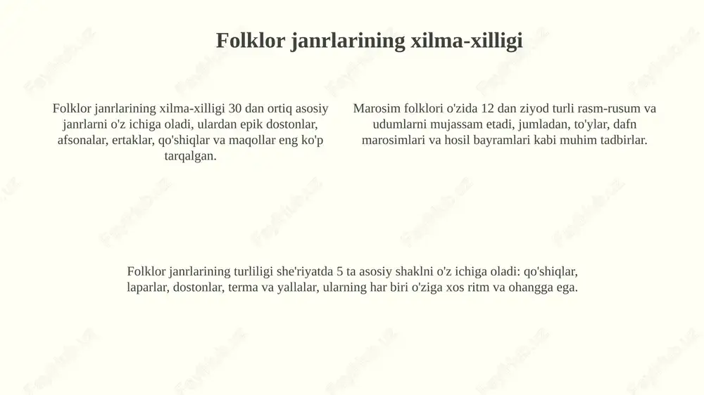 og'zaki xalq ijodining o'ziga xos belgilari, janrlar - Page 4