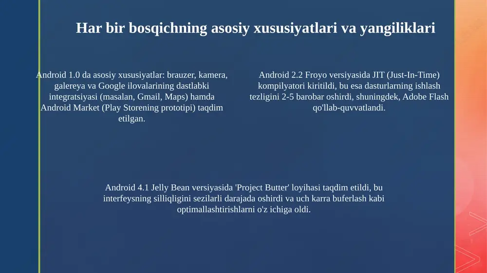 android operatsion tizimi rivojlanish bosqichlari - Page 4