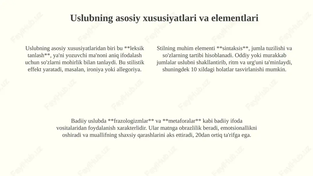 badiiy uslub va uning xususiyatlari - Page 4