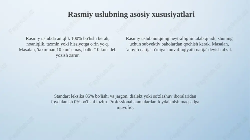 rasmiy uslub va uning hususiyatlari - Page 4