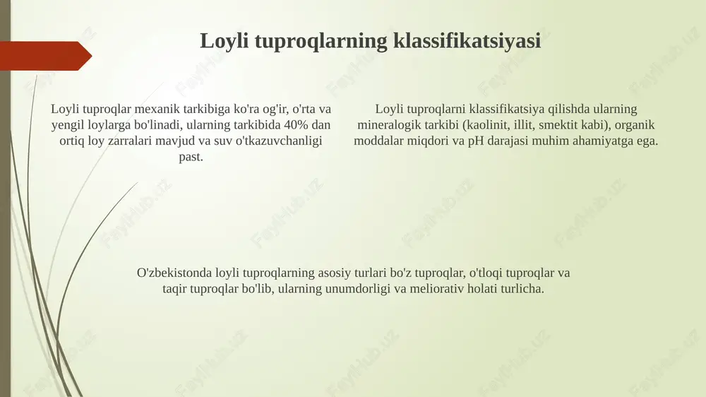 loy tuproqlar: ta'rifi va xususiyatlari - Page 4