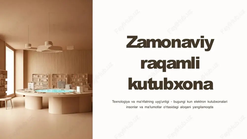 il vizuallashtiruv turi real vaqt rejimida natijalar nebraska universiteti amerika qo'shma shtatlarining nebraska universitetida elektron resurslar bo'yicha keng qamrovli bibliometrik tahlil o'tkazilmoqda. ushbu tadqiqot universitetning ilmiy salohiyatini baholash va kelajakdagi rivojlanish yo'nalishlarini belgilashga yordam beradi. 50 yillik ma'lumotlar bazasi tahlili 1000 dan ortiq jurnal monitoringi iqtibos indekslarini hisoblash kenneth spencer research library ushbu tadqiqot kutubxonasi kutubxona faoliyati statistikasini yig'ish va chuqur tahlil qilish bo'yicha noyob tajribaga ega. ularning metodologiyasi boshqa kutubxonalar uchun namuna vazifasini bajaradi. kunlik 10,000 foydalanuvchi ma'lumoti resurslardan foydalanish statistikasi prognozlash modellari yaratish 11 raqamli kutubxonalar va arxivlarning kelajagi kelajak bugun boshlanadisun'iy intellekt texnologiyalari kutubxona xizmatlarini tubdan o'zgartirishga tayyor. sun'iy intellekt integratsiyasi mashina o'rganish algoritmlari va sun'iy intellekt texnologiyalari yordamida ma'lumotlarni avtomatik tasniflash, qidirish va tavsiya qilish tizimlarini yaratish. bu foydalanuvchilarga eng mos keladigan resurslarni topishda yordam beradi. semantik boyitish metama'lumotlar va ontologiyalar yordamida ma'lumotlarni semantik jihatdan boyitish va ularning mazmunini chuqur tushunish imkoniyatini yaratish. bu qidiruv natijalarining …