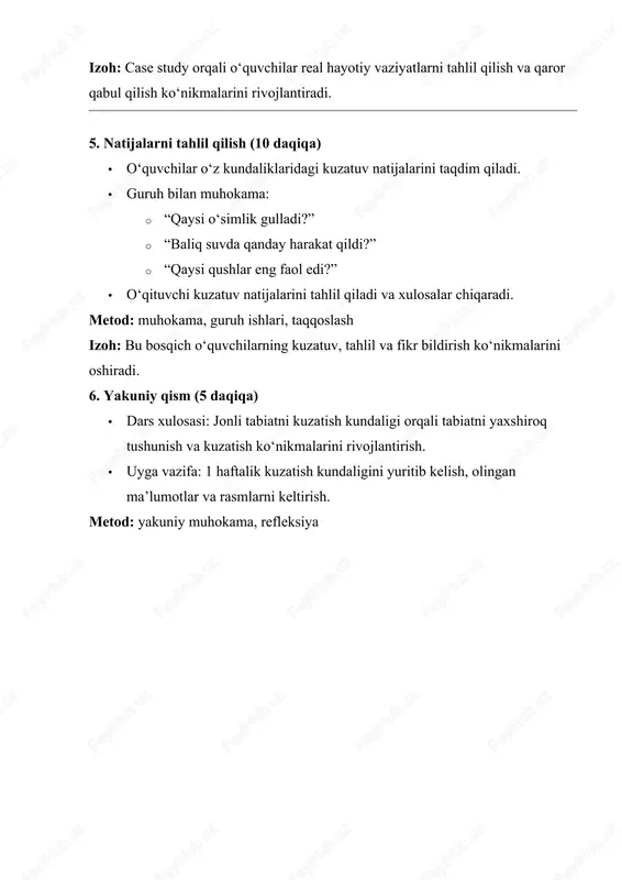 jonli tabiat burchagida kuzatish kundaligi - Page 4