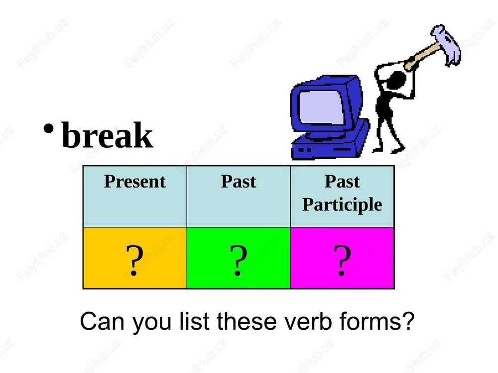 irregular verbs - Page 4