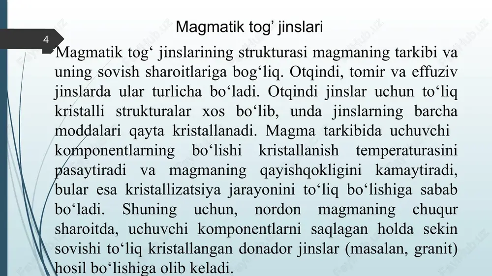 magmatik togʻjinslari - Page 4
