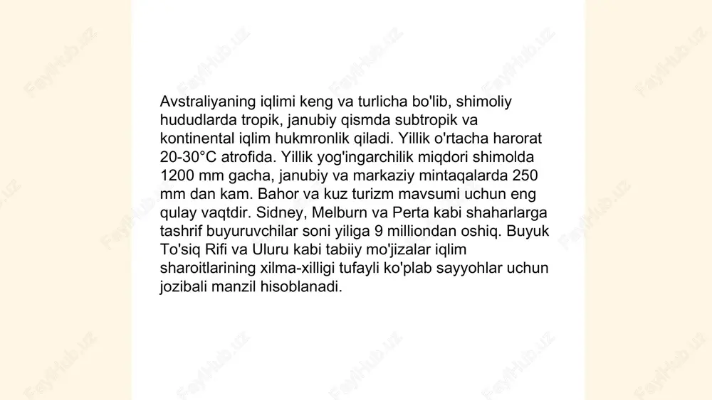avstraliya turizmi geografiyasi - Page 4