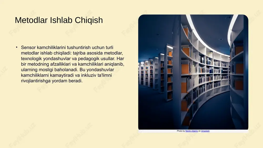 odlar bolalarning qiziqishini oshirishga yordam beradi. resurslar talabi ta'lim muhitini yaratish uchun moliyaviy, texnologik va inson resurslari zarur. bu resurslar o'qituvchilar tayyorlash, o'quv materiallarini ishlab chiqish va muhitni moslashtirish uchun asos bo'ladi. qo'llab-quvvatlash mexanizmlari o'qituvchilar va mutaxassislar uchun doimiy treninglar, maslahat va psixologik qo'llab-quvvatlash tizimlari joriy etilishi lozim. shuningdek, oila va jamiyatning ta'lim jarayoniga faol ishtiroki muhim rol o'ynaydi. amalga oshirish strategiyalari ta'lim muhitini amalga oshirish bosqichlari: bu bosqichlar ehtiyoj tahlili, rejalashtirish, resurslarni tayyorlash, va muhitni yaratishni o'z ichiga oladi. har bir bosqichda aniq maqsadlar va vazifalar belgilanishi muhim. monitoring va baholash usullari: amaliyot davomida muhitni kuzatish, talabalarning rivojlanishini baholash uchun testlar, kuzatuvlar va intervyularni qo'llash kerak. bu usullar muhitni moslashtirish va rivojlantirishga yordam beradi. kelajakda rivojlanish istiqbollari: texnologiyaning integratsiyasi, individual yondashuvni kuchaytirish, va kengaytirilgan resurslardan foydalanish orqali ta'lim muhitini doimiy takomillashtirish mumkin. bu yo'nalishlar pedagogik va texnologik innovatsiyalar bilan bog'liq. photo by linkedin sales solutions on unsplash 1 2 …